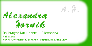 alexandra hornik business card